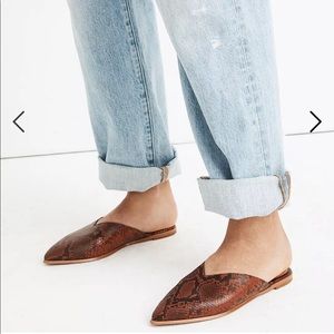 SALE ‼️ MADEWELL | The Emilia Mule in Snake Embossed Leather